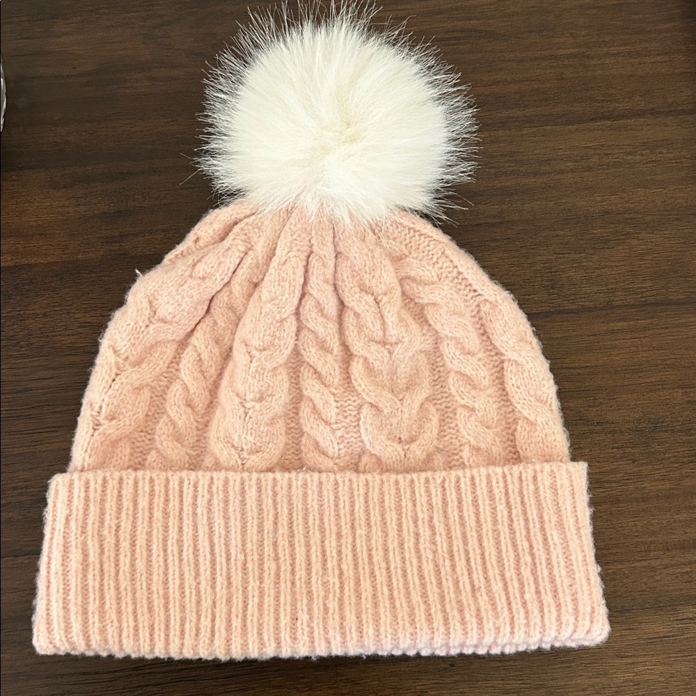 Joie Cable Knit Blush Pink Beanie / Hat Women’s one size